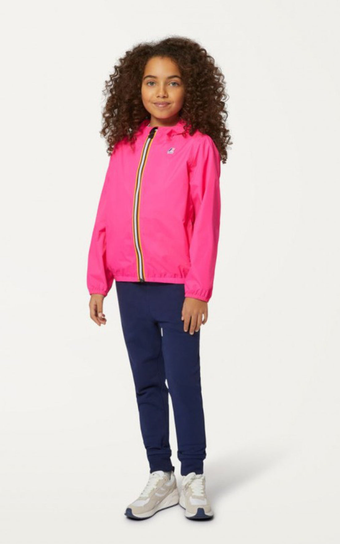 A &quot;CLAUDE KIDS 22HK81253W&quot; Rose K-Way Blouson Enfant opened photo