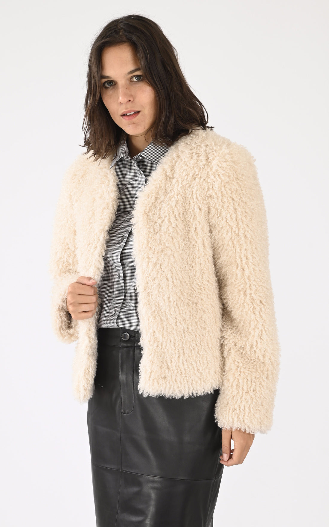 A &quot;AUDIO 64869&quot; Ecru Oakwood Veste Femme closed photo