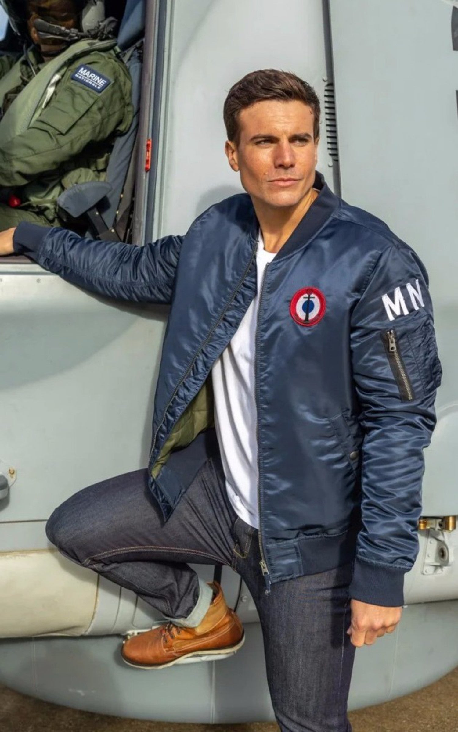 A &quot;SPIRIT MN 102518&quot; Bleu Marine Marine Nationale Blouson Mixte opened photo