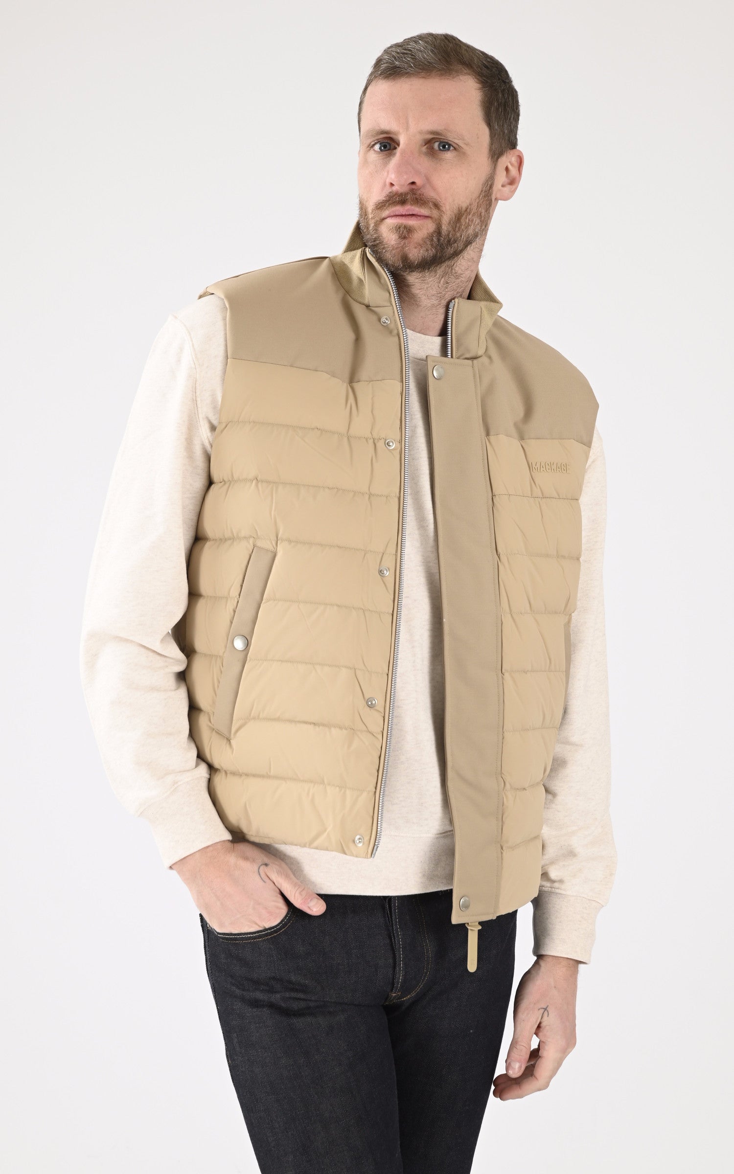 A &quot;BRODY&quot; Beige Mackage gil_doudoune Homme opened photo