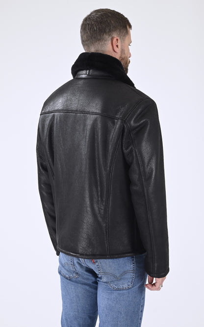 A &quot;LC URBAN SHEEP&quot; Noir Schott Bombardier Homme back photo