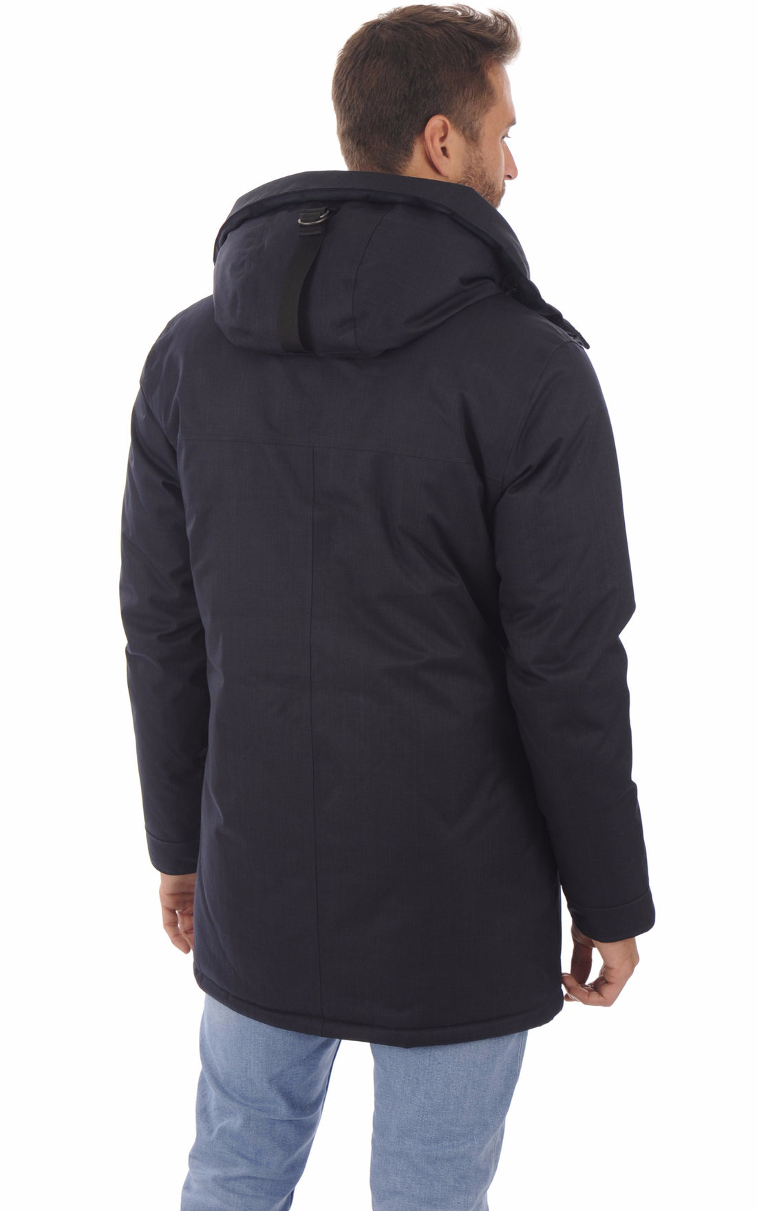 A &quot;PIERRE&quot; Navy Nobis 3/4 Doudoune Homme opened photo