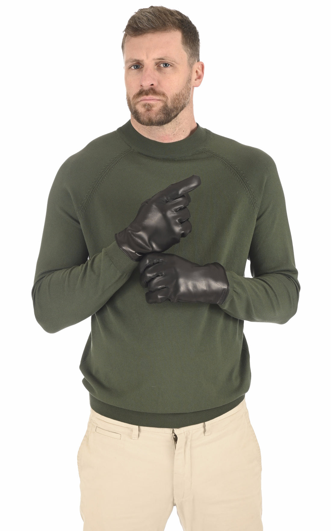 A &quot;23550 ARCHIE&quot; Noir Hestra Gants Homme opened photo