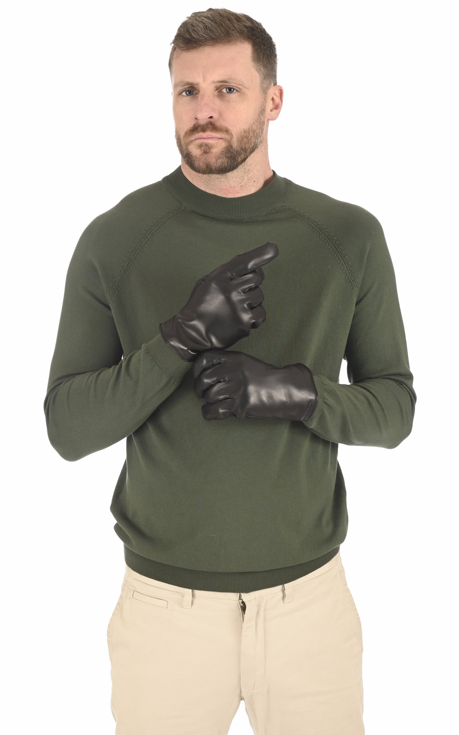 A &quot;23550 ARCHIE&quot; Noir Hestra Gants Homme opened photo