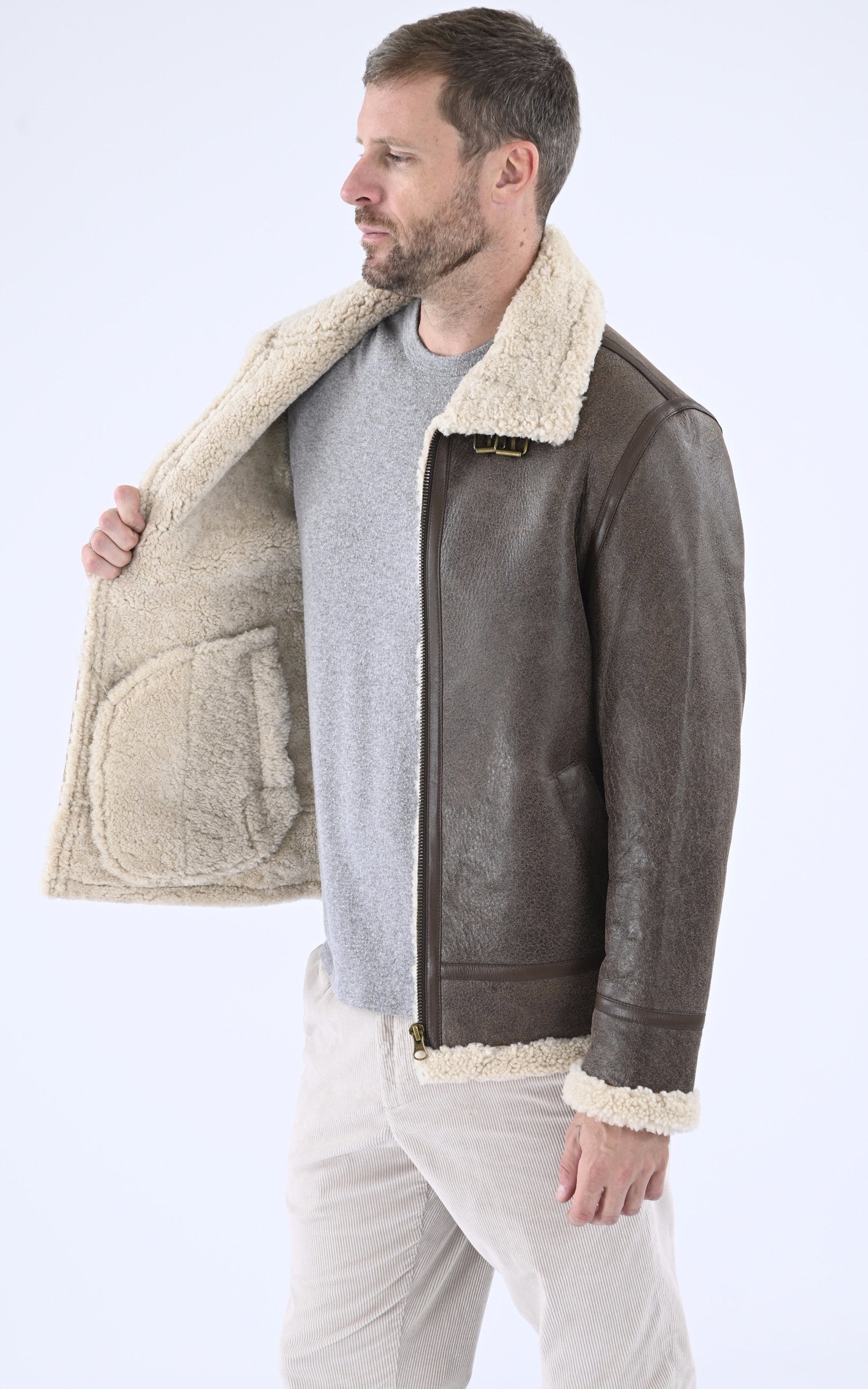 A &quot;EDWARD&quot; Marron Levinsky Bombardier Homme interior photo 3
