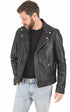 A "BIKER" Noir La Canadienne Blouson Homme opened photo