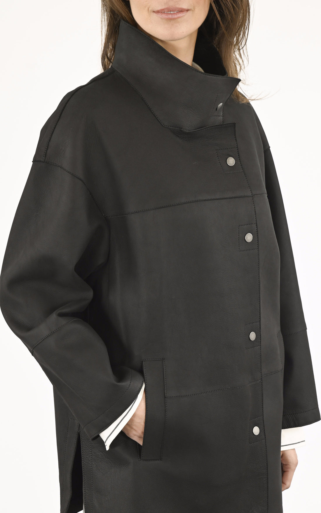 A &quot;1801-S&quot; Noir La Canadienne Veste Femme closed photo