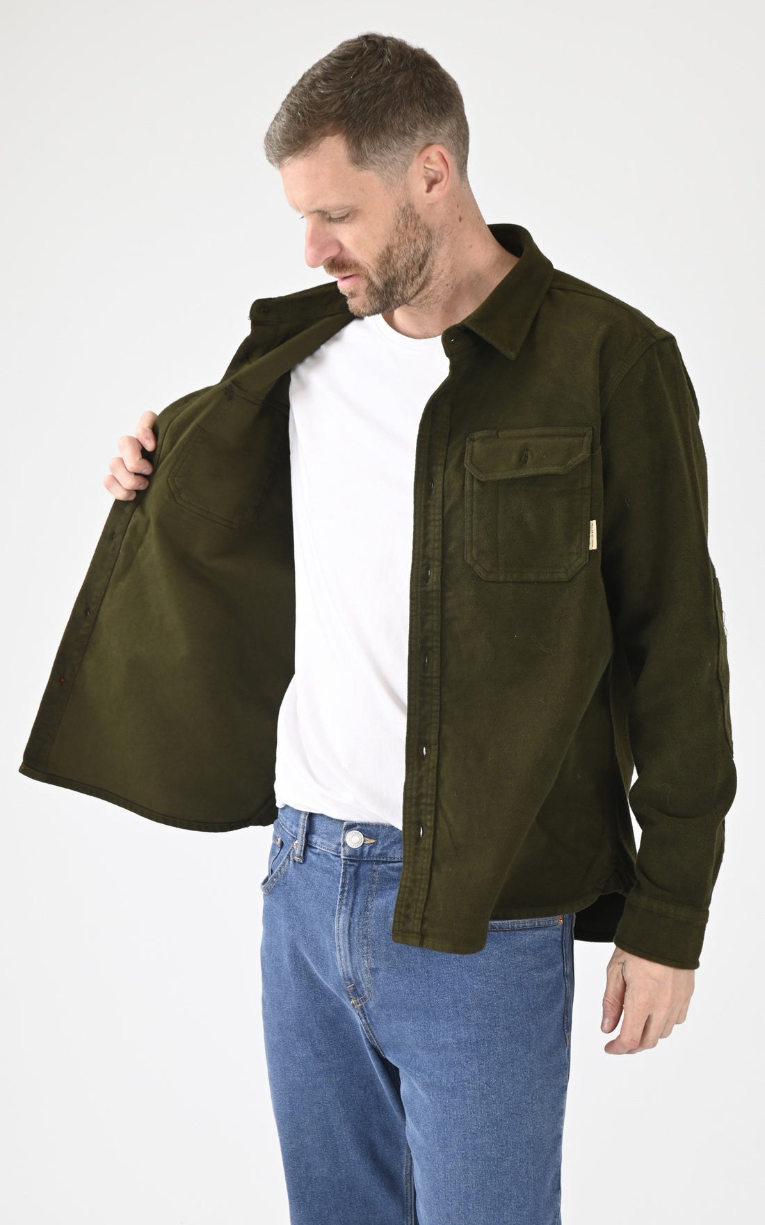 A &quot;MASON 103648&quot; Vert Iron&amp;Resin Chemise Homme opened photo