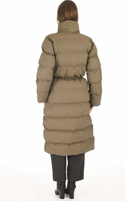 A &quot;15170 LONG PUFFER JACKET&quot; Taupe Rains Mt Doudoune Femme back photo