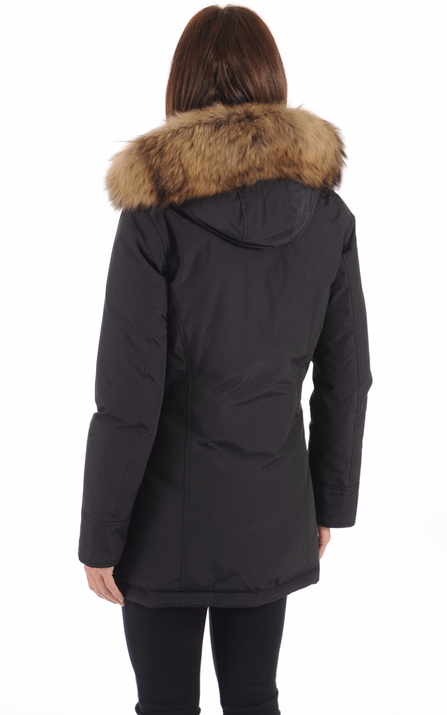 A &quot;ARCTIC PARKA WWOU0538&quot; Marine Woolrich 3/4 Doudoune Femme back photo 3