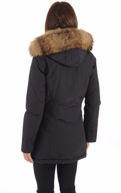 A &quot;ARCTIC PARKA WWOU0538&quot; Marine Woolrich 3/4 Doudoune Femme back photo