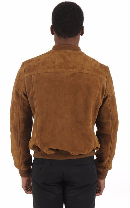 A &quot;LC300&quot; Camel Schott Blouson Homme back photo
