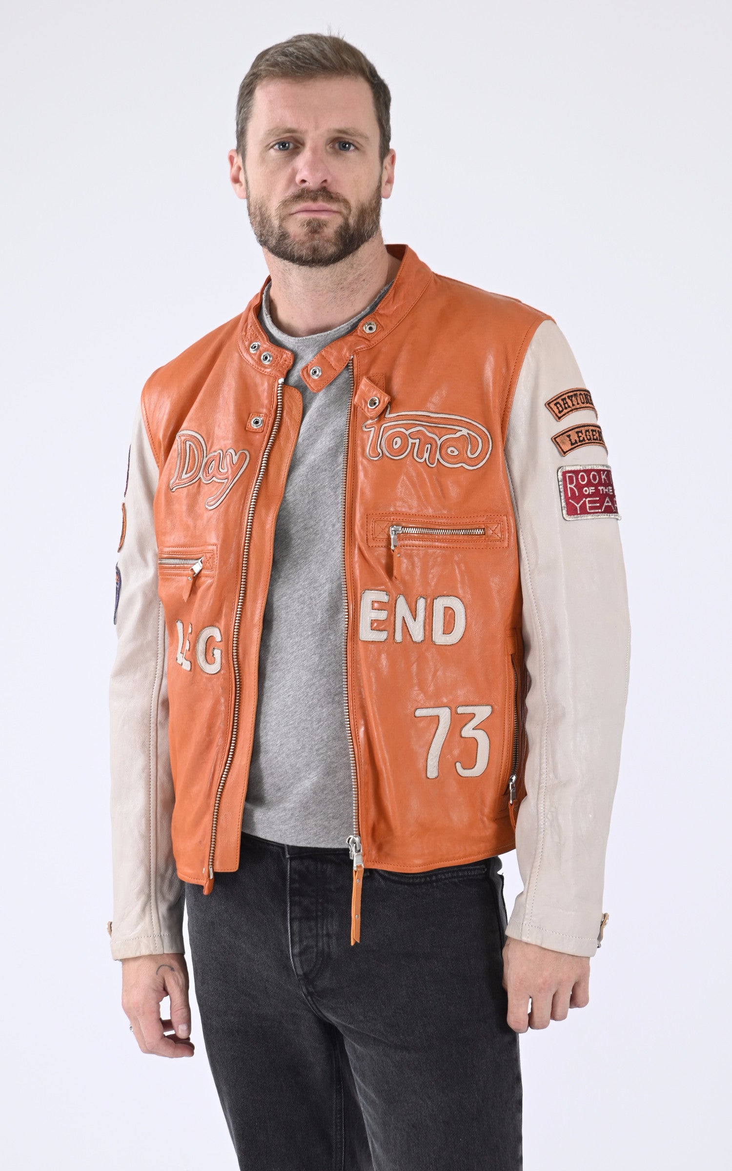 A &quot;RAPID 102553&quot; Orange Daytona 73 Blouson Homme opened photo 1