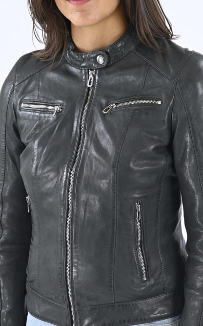 A &quot;JOLYA 102581&quot; Kaki Rose Garden Blouson Femme details photo