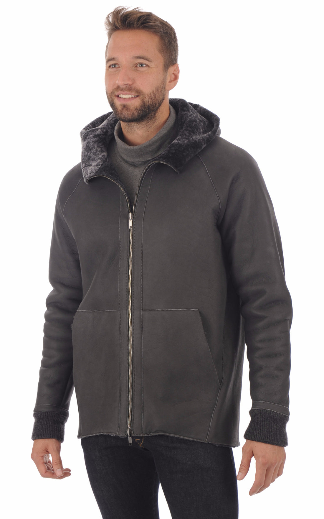 A &quot;37512-U&quot; Gris Foncé Salvatore Santoro Blouson Homme opened photo