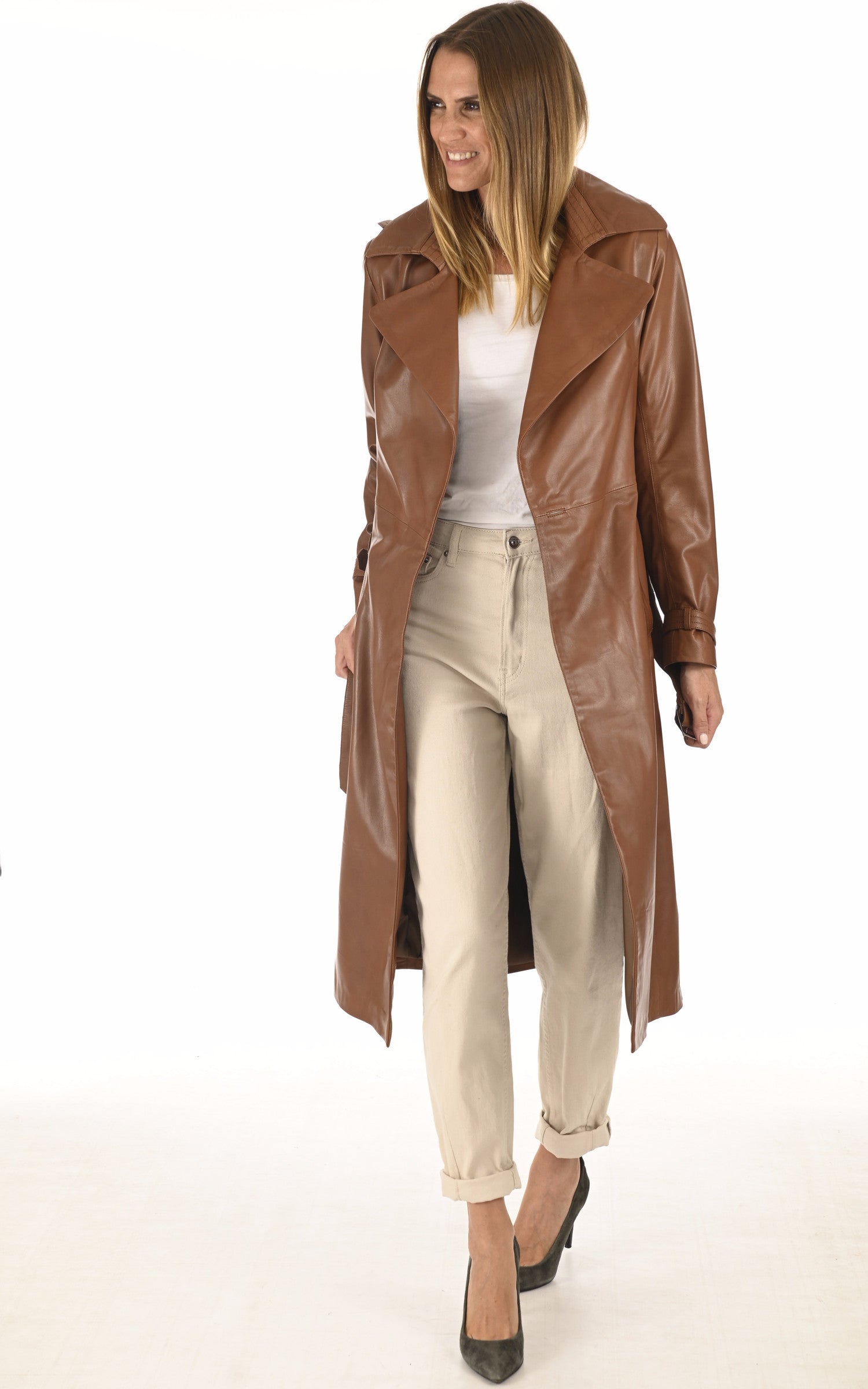 A &quot;ENZO 115&quot; Tobacco La Canadienne 7/8 Femme closed photo 2