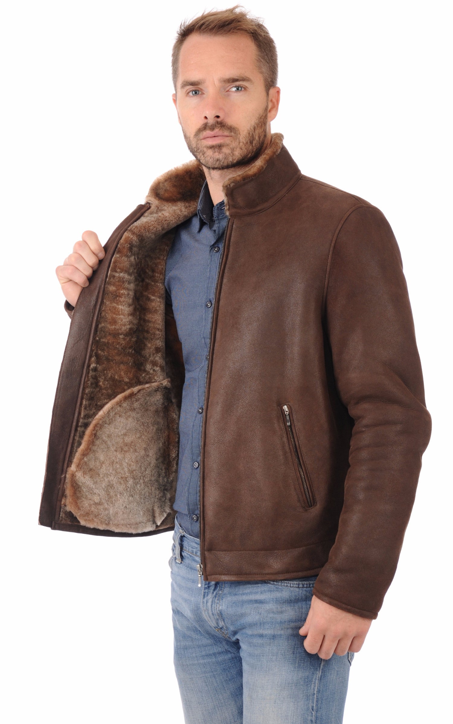 A &quot;TRENDY&quot; Fauve La Canadienne Blouson Homme interior photo 2