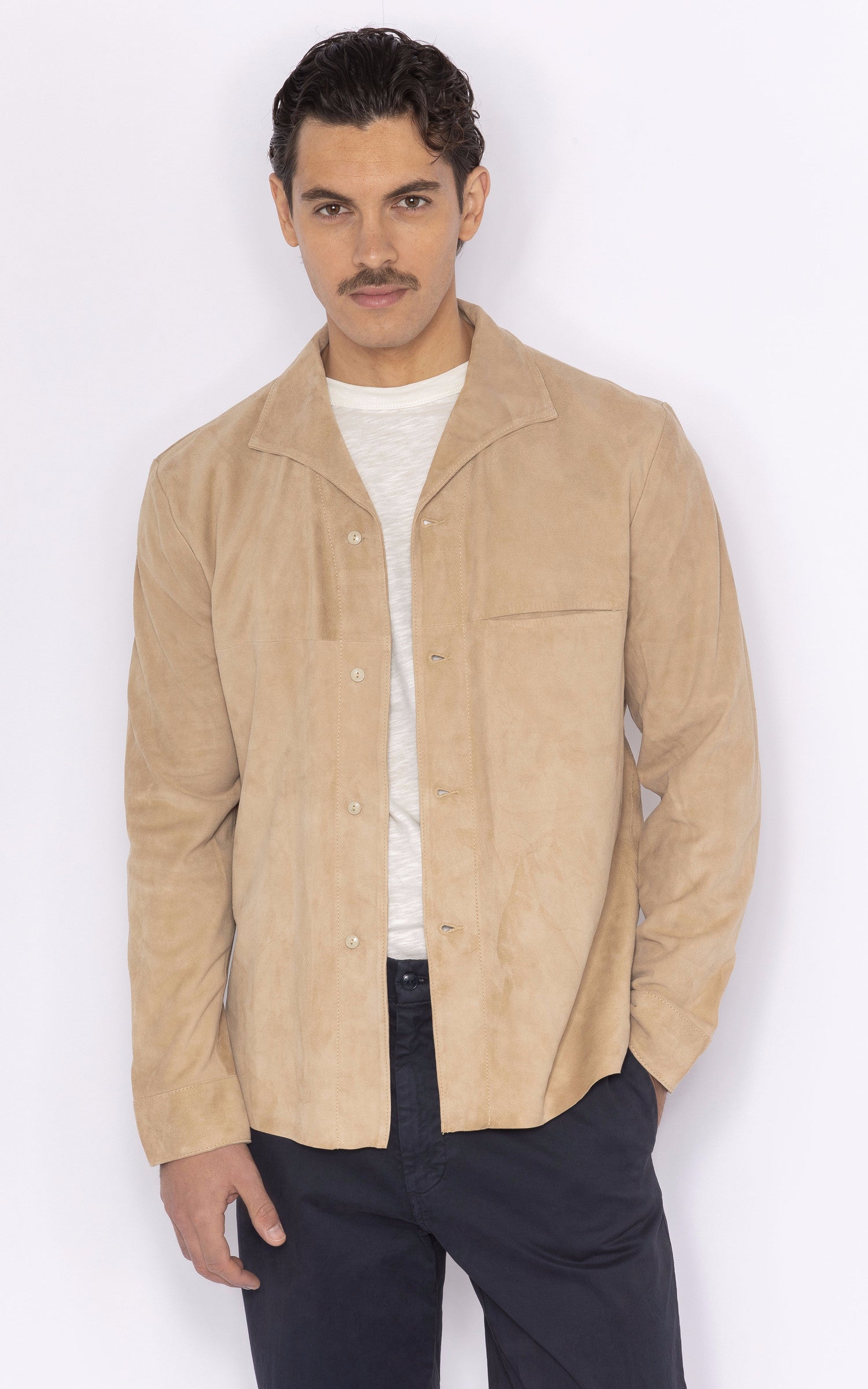 A &quot;CADAQUES&quot; Beige Rivieras Chemise Homme opened photo 1