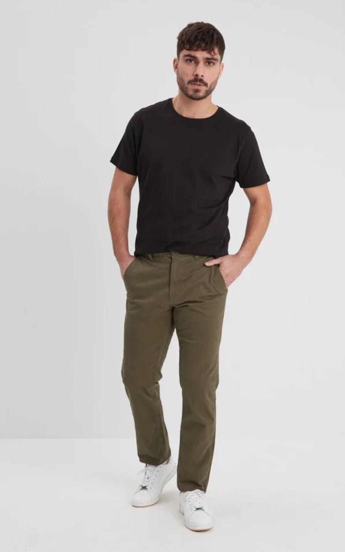 A &quot;CHINO BROKEN TWILL 102862&quot; Kaki Daytona 73 Pantalon Homme closed photo