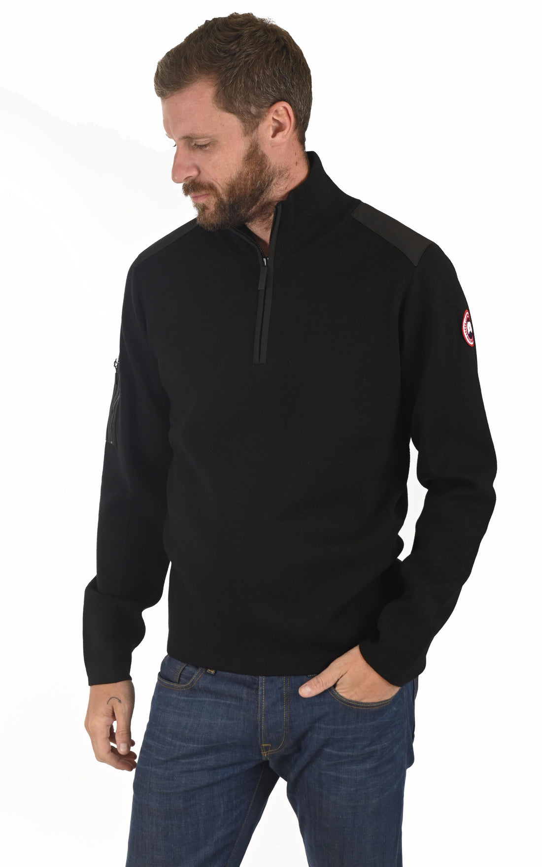 A &quot;STORMONT 7013M&quot; Noir Canada Goose Pull Homme opened photo