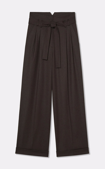 A &quot;PIA&quot; Marron Tara Jarmon Pantalon Femme details photo