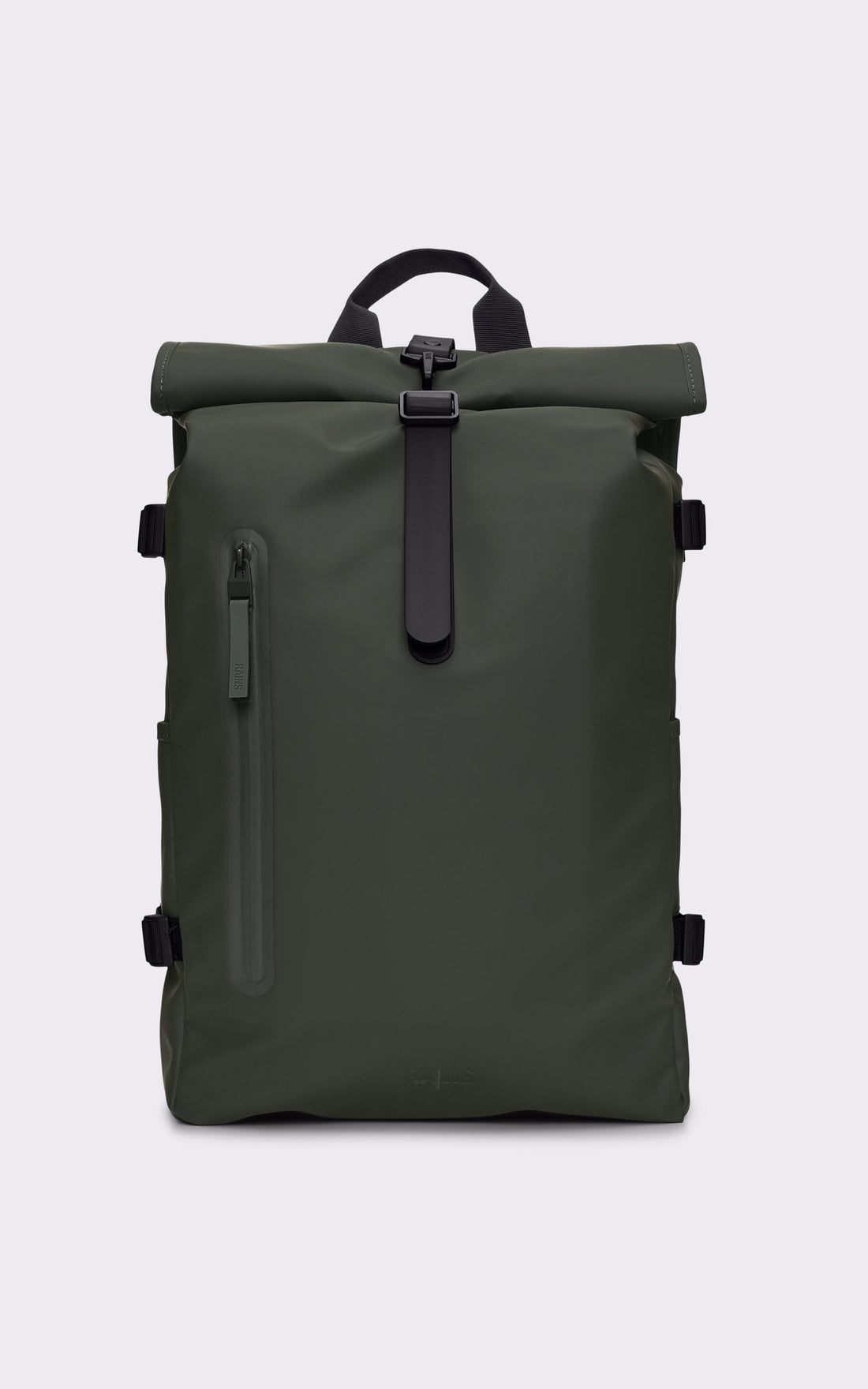A &quot;14590 ROLLTOP RUCKSACK LARGE&quot; Vert Rains Sac A Dos Mixte opened photo