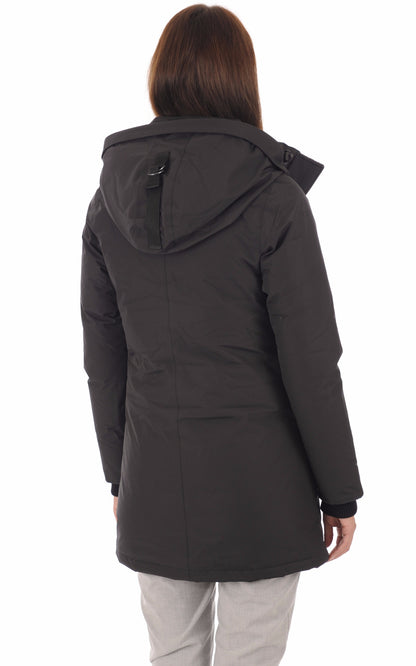 A &quot;EMILY&quot; Noir Nobis Ves Doudoune Femme back photo