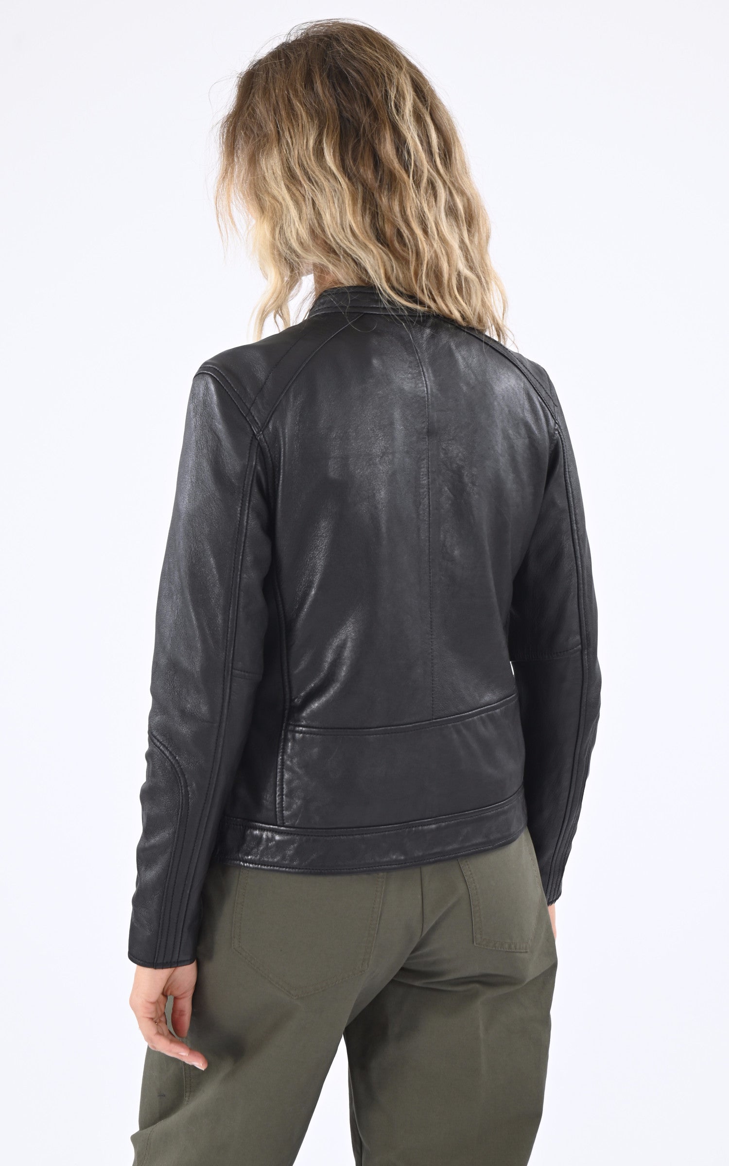 A &quot;LCW MOTOR&quot; Noir Schott Blouson Femme back photo 4