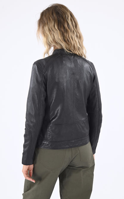 A &quot;LCW MOTOR&quot; Noir Schott Blouson Femme back photo