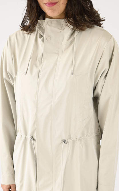 A &quot;12110 BOLD LONG JACKET&quot; Gris Clair Rains 3/4 Mixte details photo