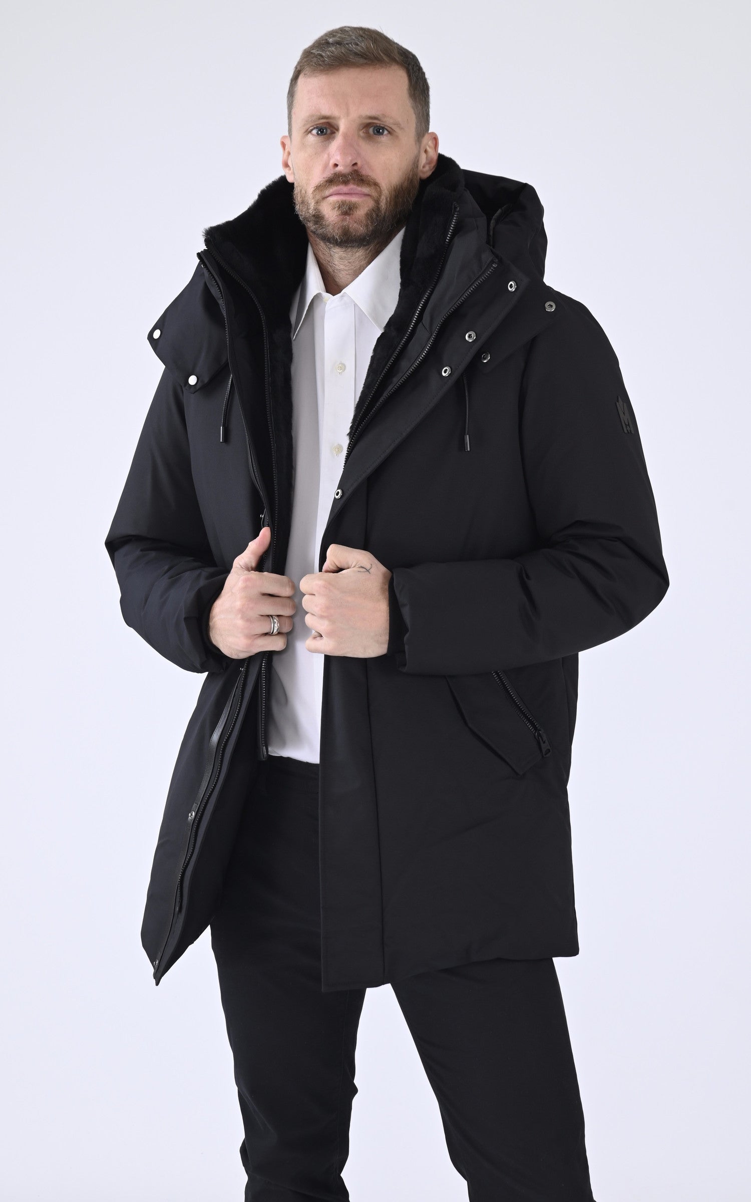 A &quot;SULLIVAN-F&quot; Noir Mackage Parka Homme opened photo 2