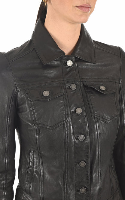 A &quot;JANILA 101971&quot; Noir Rose Garden Blouson Femme details photo