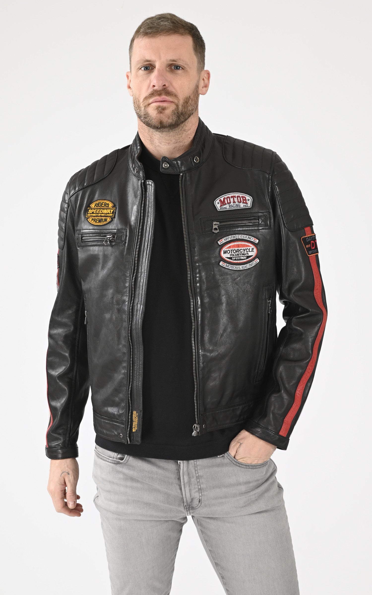 A &quot;GASLY 103878&quot; Noir Daytona 73 Blouson Homme opened photo