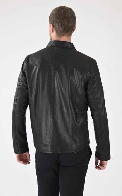 A &quot;LC CLASSIC BLCK&quot; Black Schott Blouson Homme back photo