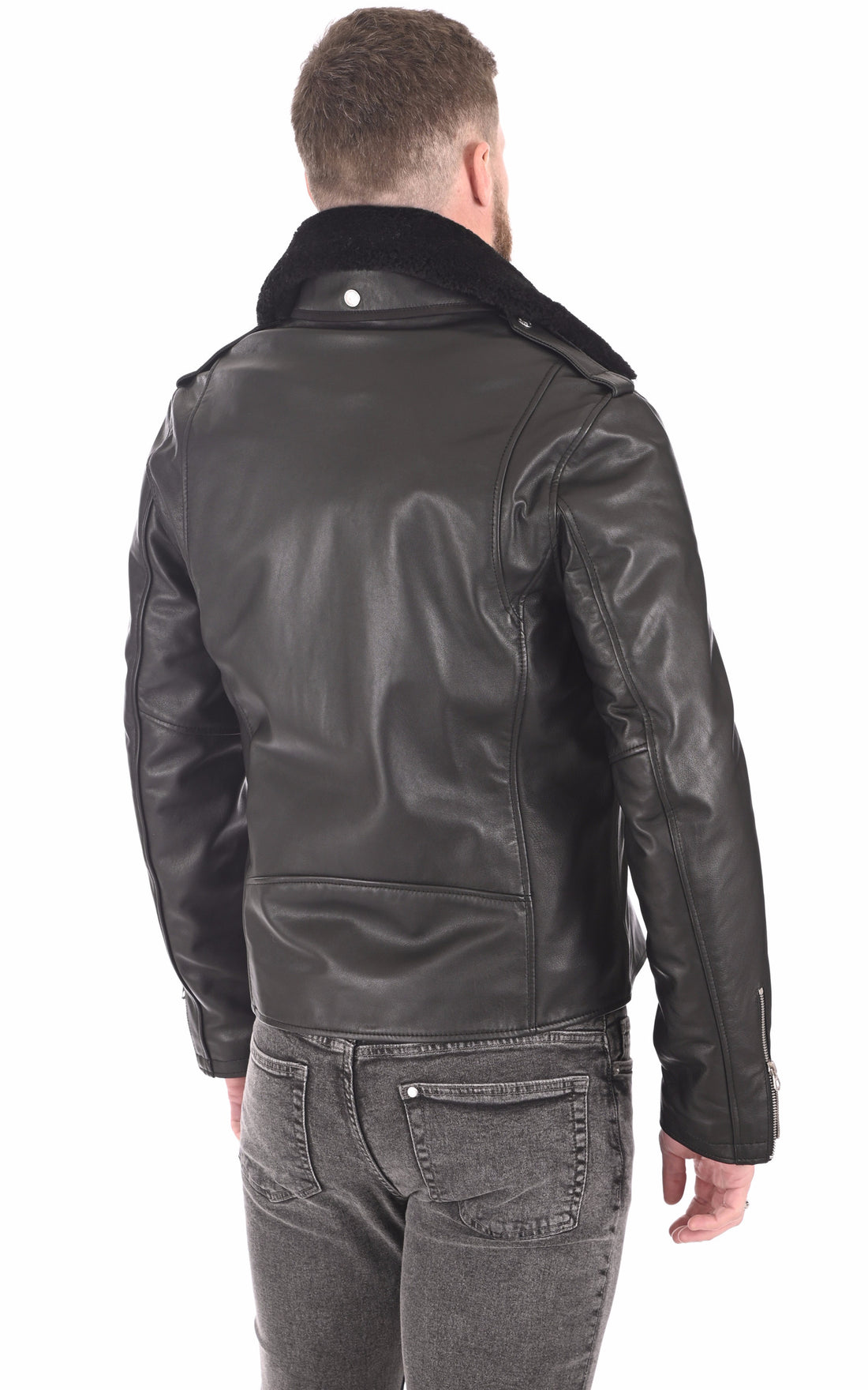 A &quot;LC1140 SHEEP&quot; Noir Schott Blouson Homme closed photo
