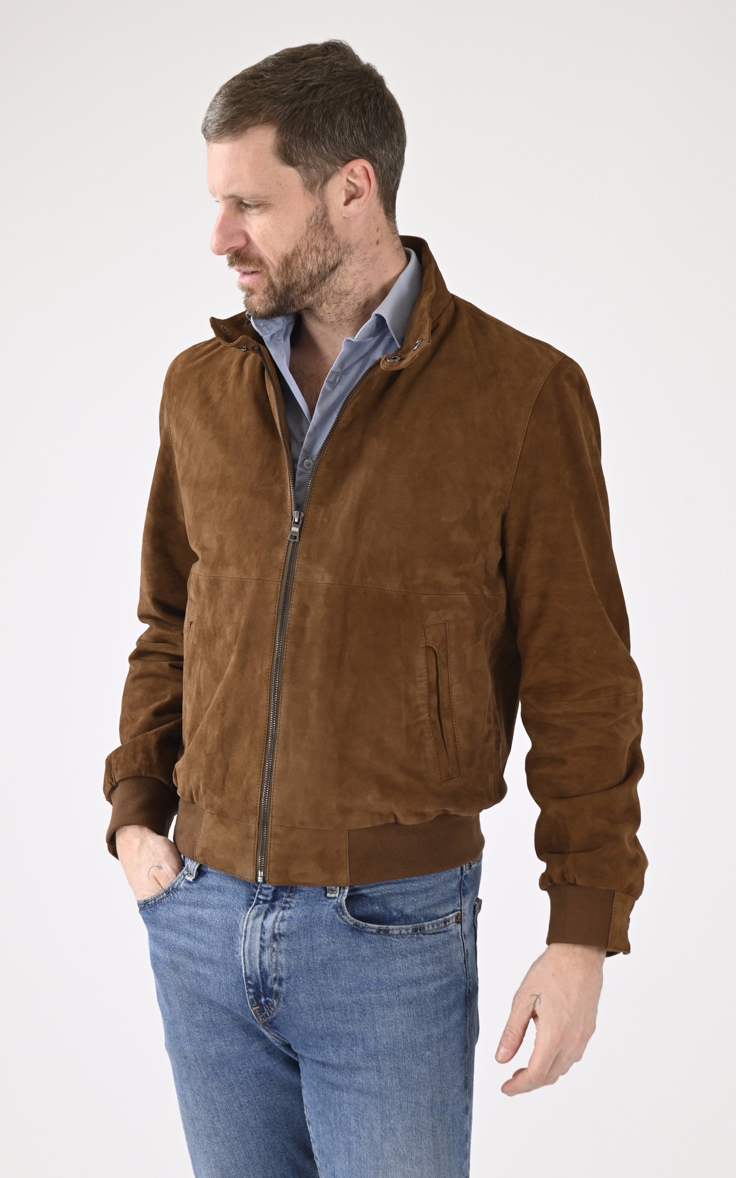A &quot;PADERMO 7535&quot; Marron Smarty Blouson Homme opened photo 1
