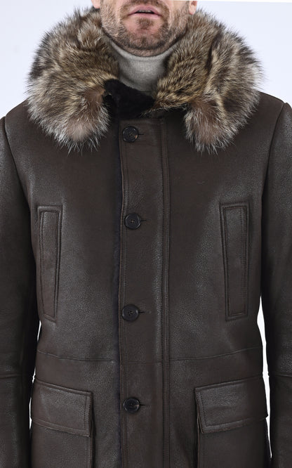 A &quot;GIL&quot; Marron Levinsky 3/4 Homme details photo