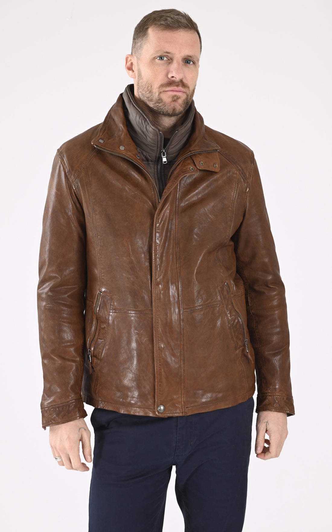A &quot;CERRO 102874&quot; Cognac Daytona 73 Veste Homme opened photo