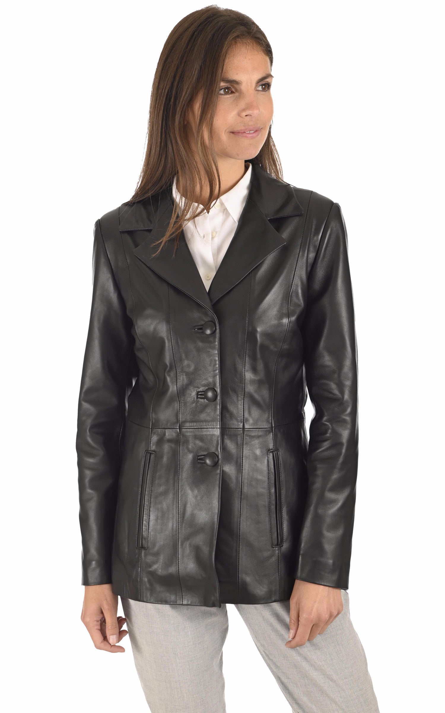 A &quot;ANITA&quot; Noir La Canadienne Veste Femme closed photo