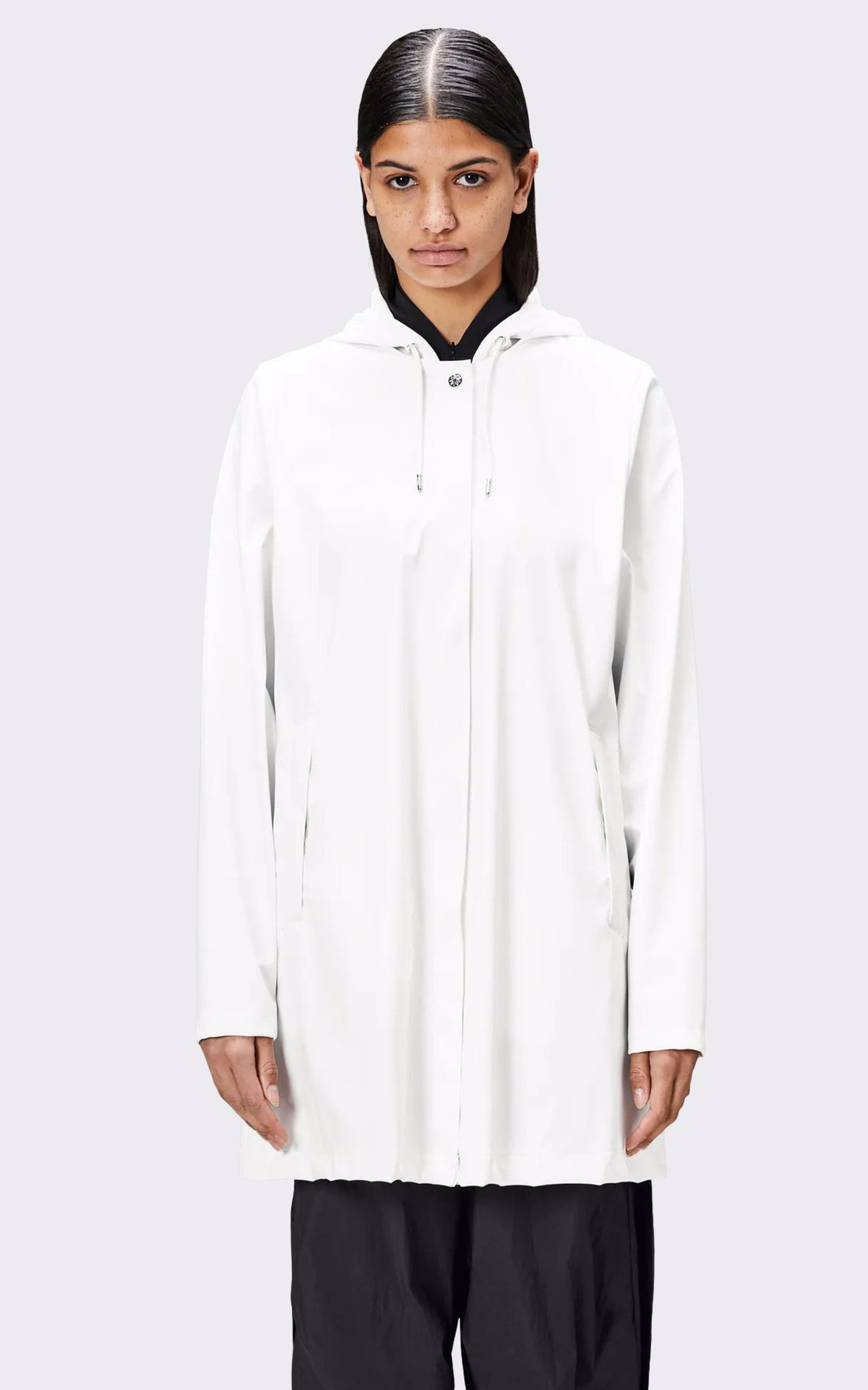 A &quot;18050 A-LINE JACKET&quot; Blanc Rains 3/4 Femme opened photo