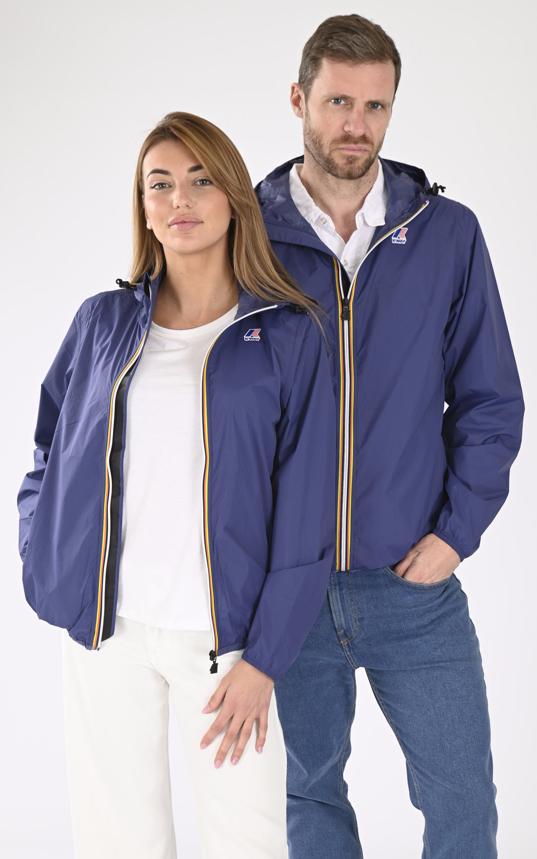 A &quot;CLAUDE K2123ZW&quot; Bleu K-Way Blouson Mixte opened photo