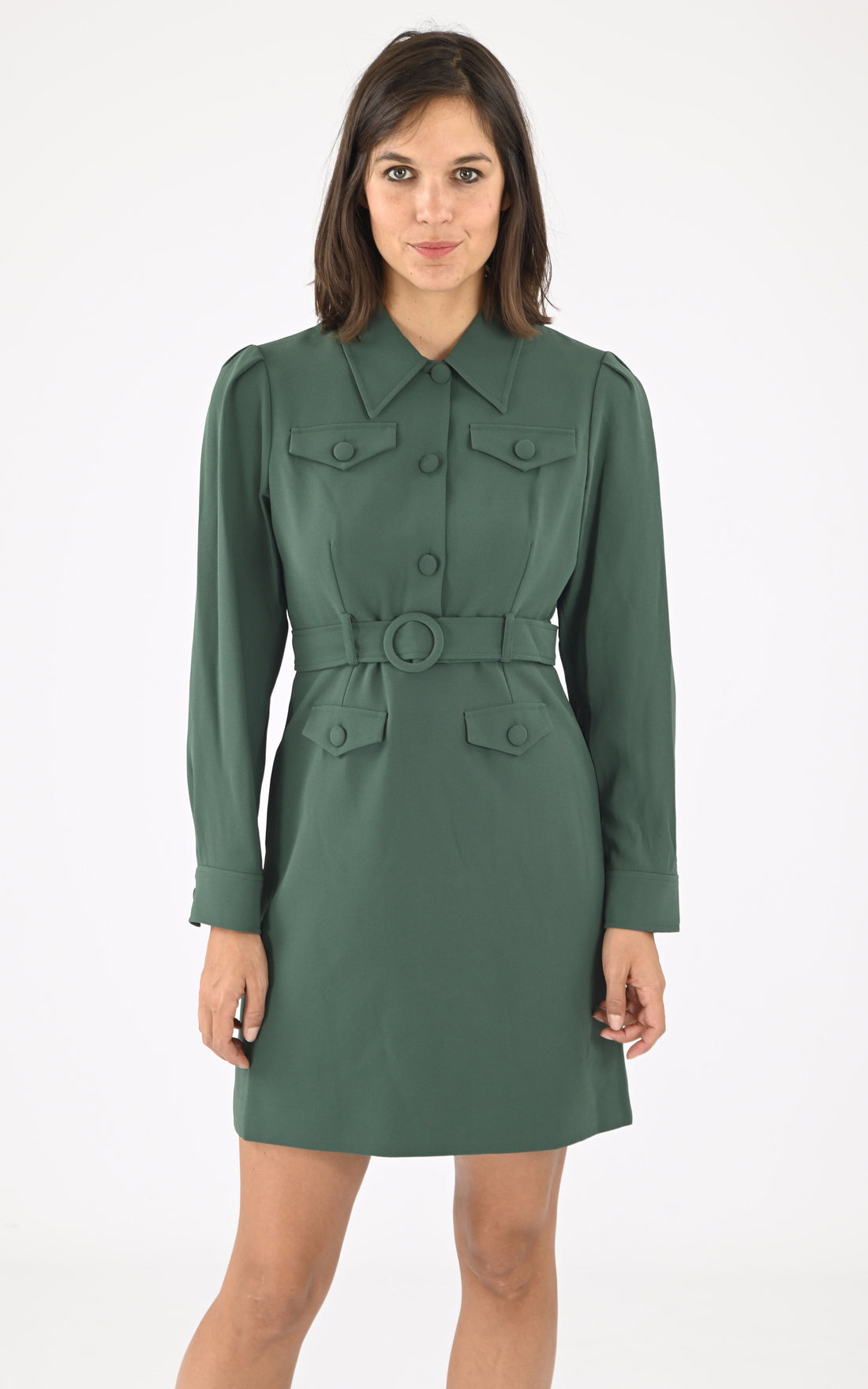 A &quot;ROYA&quot; Vert Tara Jarmon Robe Femme opened photo