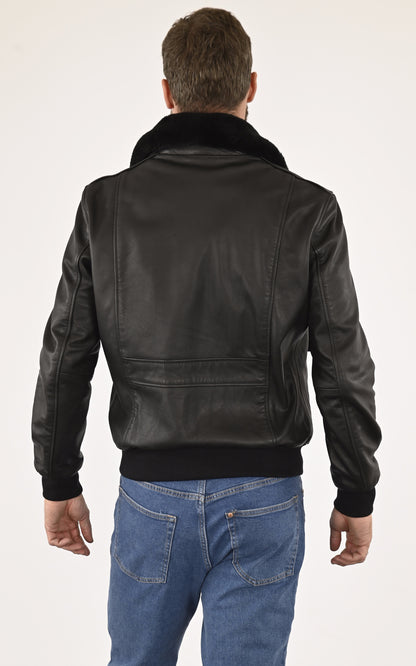 A &quot;PILOTE&quot; Noir La Canadienne Pilote Homme back photo