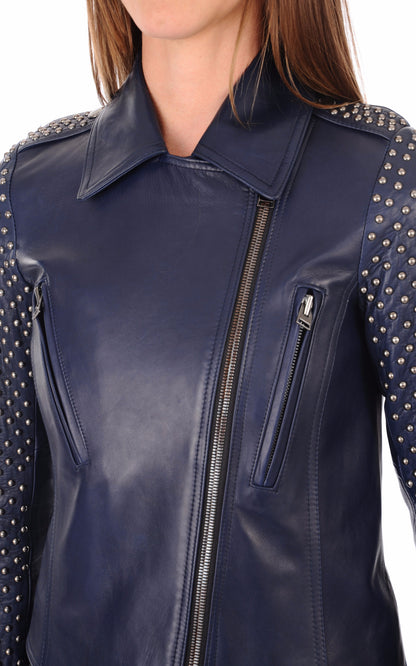 A &quot;LESLA CLOUX FF&quot; Marine La Canadienne Blouson Femme details photo