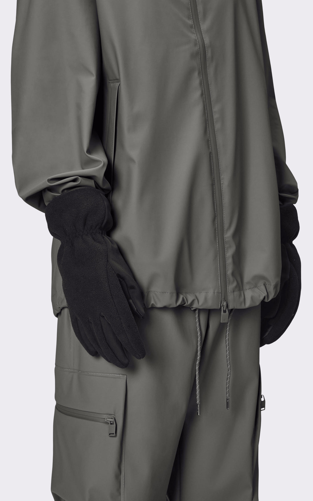 A &quot;21610 HEAVY FLEECE GLOVES T2&quot; Noir Rains Gants Mixte opened photo