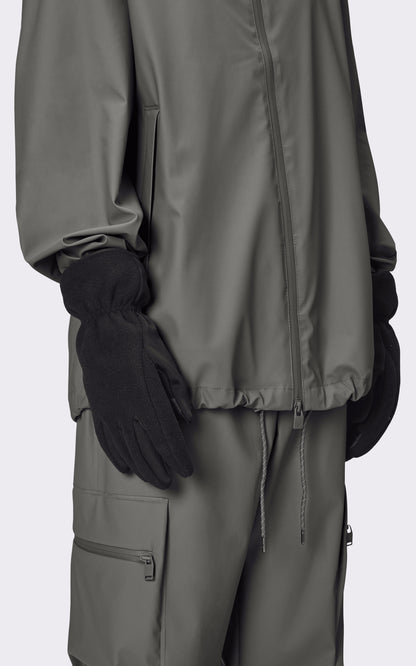 A &quot;21610 HEAVY FLEECE GLOVES T2&quot; Noir Rains Gants Mixte back photo