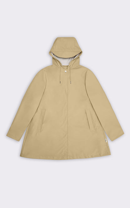 A &quot;18050 A-LINE JACKET&quot; Beige Rains 3/4 Femme back photo
