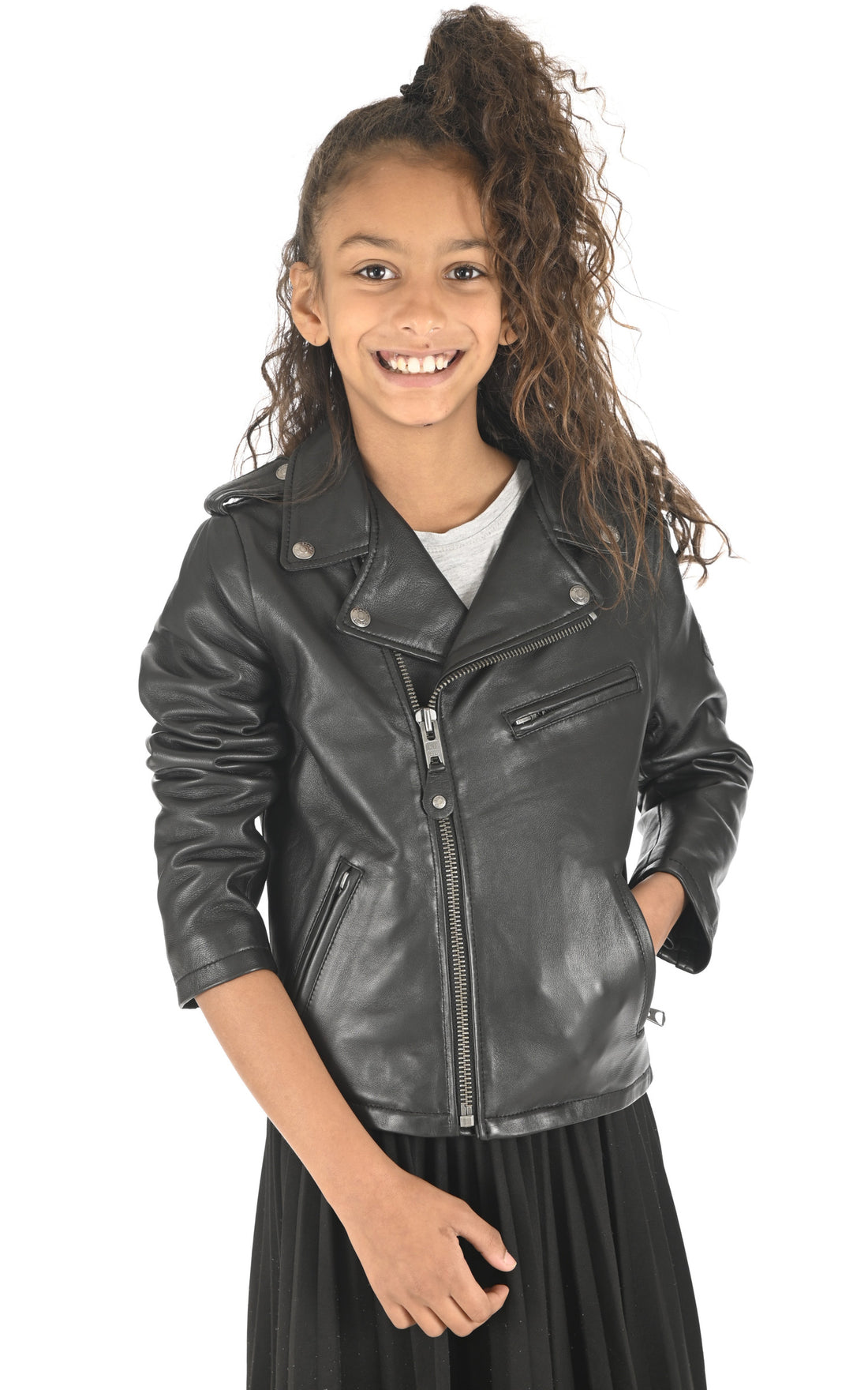 A &quot;LC MARLONB&quot; Noir Schott Perfecto Enfant closed photo