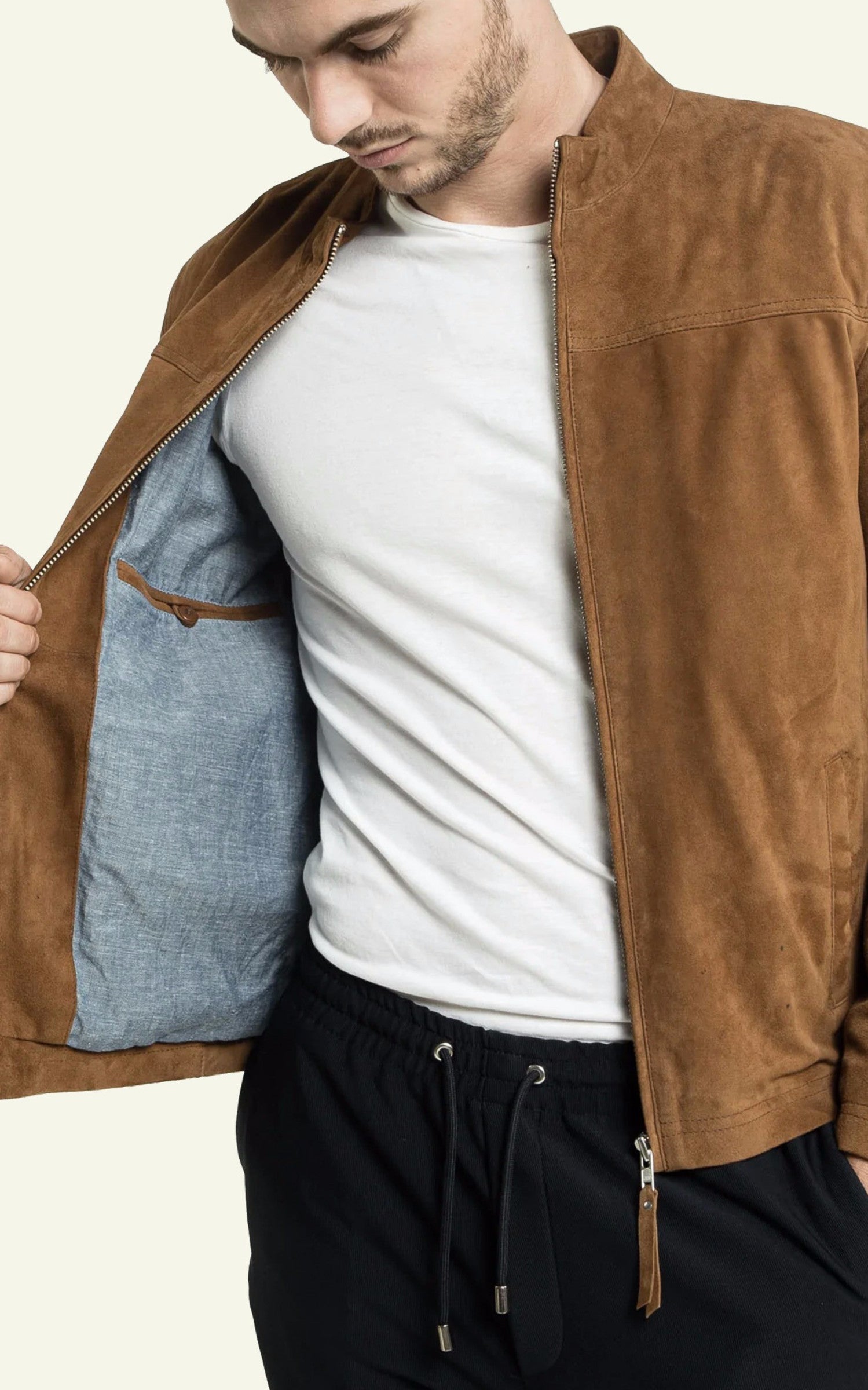 A &quot;SYLVINO&quot; Cognac Serge Pariente Blouson Homme details photo
