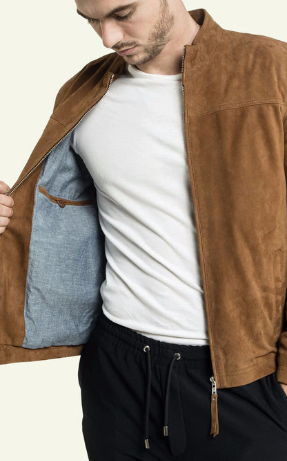 A &quot;SYLVINO&quot; Cognac Serge Pariente Blouson Homme details photo